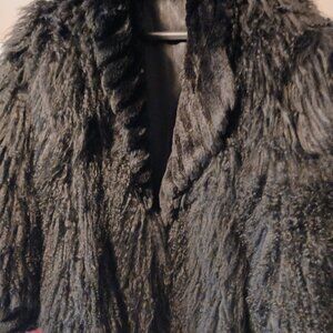 Beautiful Soft Black Long-hairTibetan Sheep with Rabbit trim